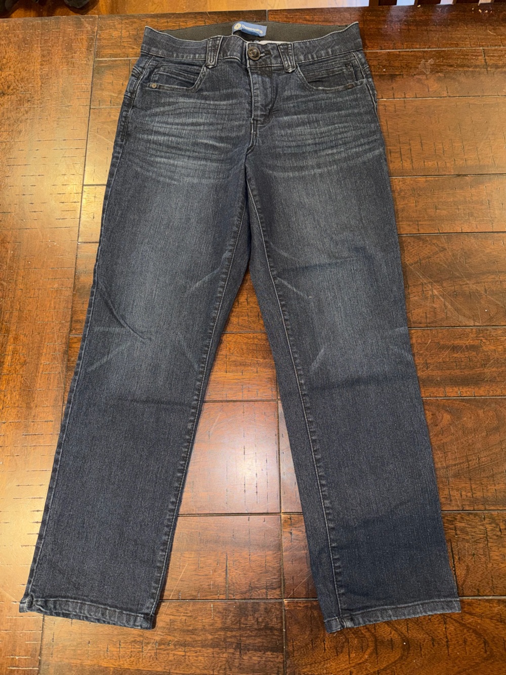 Democracy Straight Leg Jeans in Washed Black